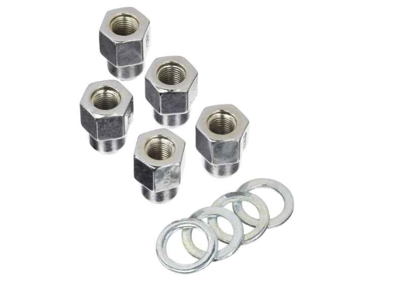 Weld Closed End Lug Nuts w/Centered Washers 12mm x 1.5 - 5pk.