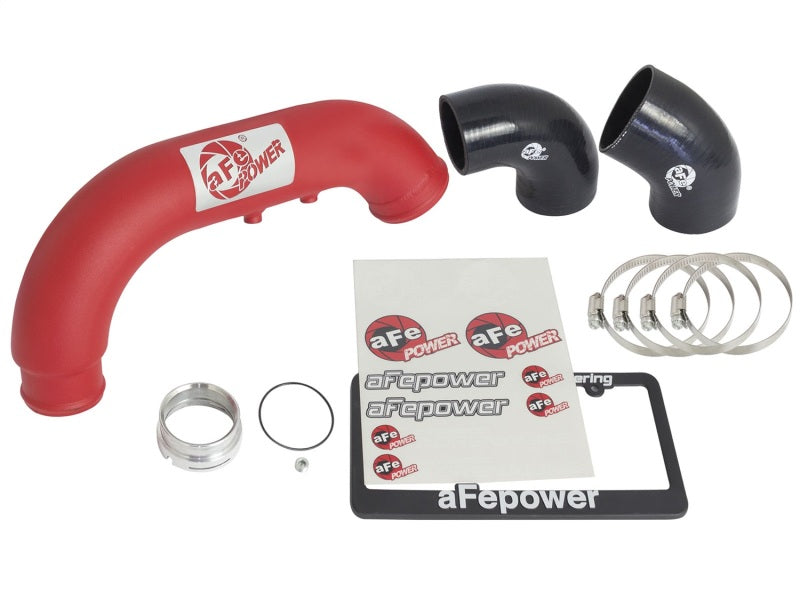 aFe BladeRunner 3in Red IC Tube Cold Side w/ Coupling &amp; Clamp Kit 2016 GM Colorado/Canyon 2.8L