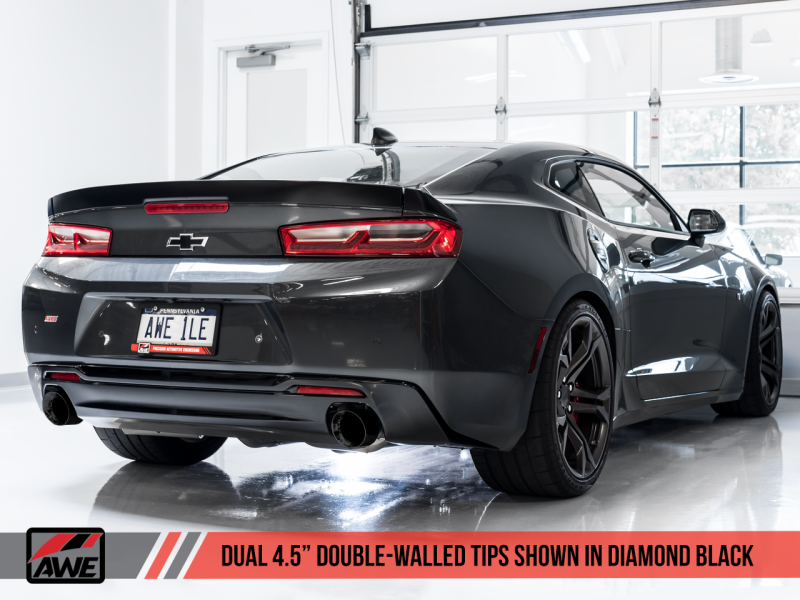 AWE Tuning 16-20 Chevrolet Camaro SS Axle-back Exhaust - Track Edition (Diamond Black Tips)