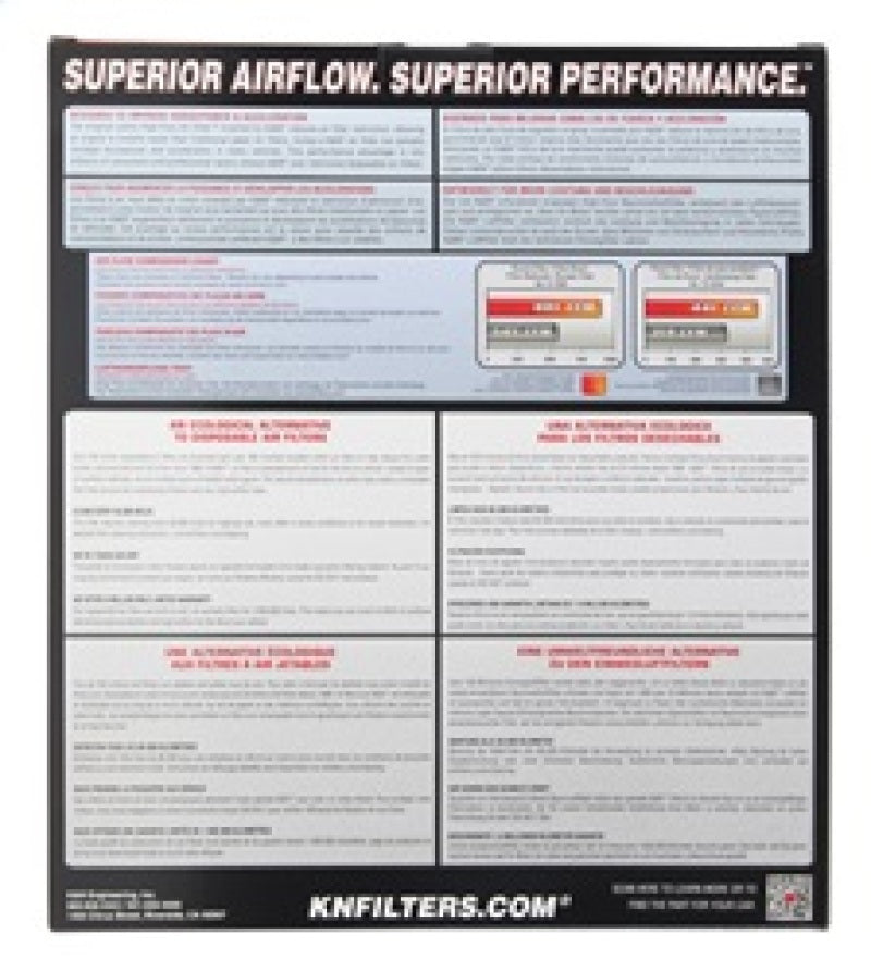 K&amp;N 2016 Nissan Titan XD V8-5.0L Replacement Drop In Air Filter