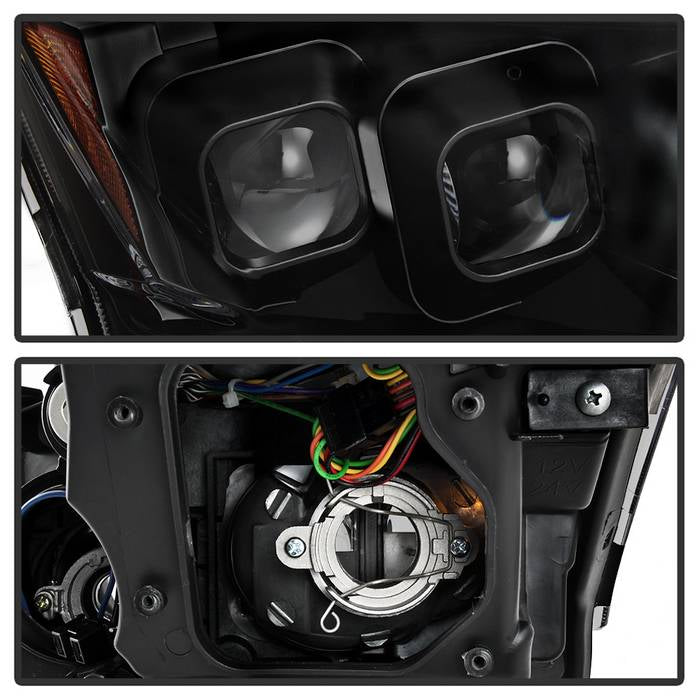 xTune Infiniti G37 Sedan 2010-2013/2011-2012 G25/2015 Q40 LED Stripe Projector Headlights