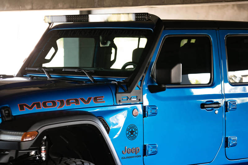 DV8 Offroad 20-22 Jeep JL 392 &amp; JT Mojave A-Pillar Light Bar Mount