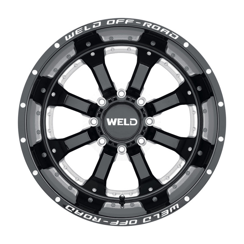 Weld Off-Road W125 20X10 Granada Eight 8X165.1 ET-18 BS4.75 Gloss Black MIL 125.1