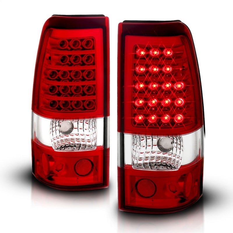 ANZO 2003-2006 Chevrolet Silverado 1500 LED Taillights Red/Clear