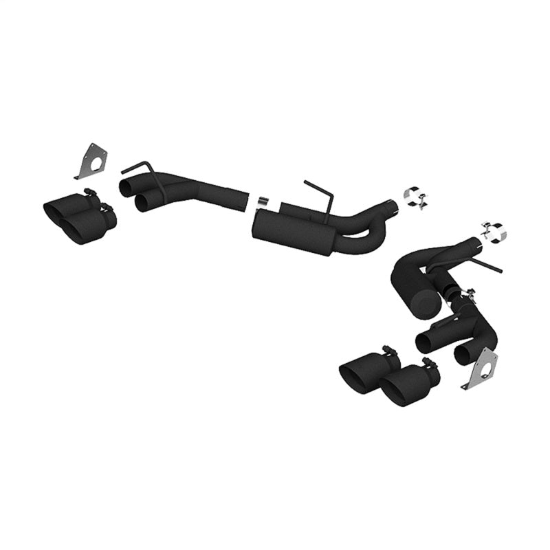 MBRP 16-22 Chevrolet Camaro V6 2.5in BLK NPP Dual Axle Back Exhaust w/ 4in Quad Dual Wall Tips