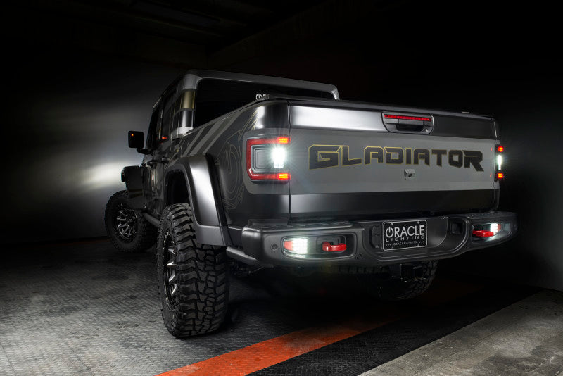 Oracle Rear Bumper LED Reverse Lights for Jeep Gladiator JT w/ Plug &amp; Play Harness - 6000K