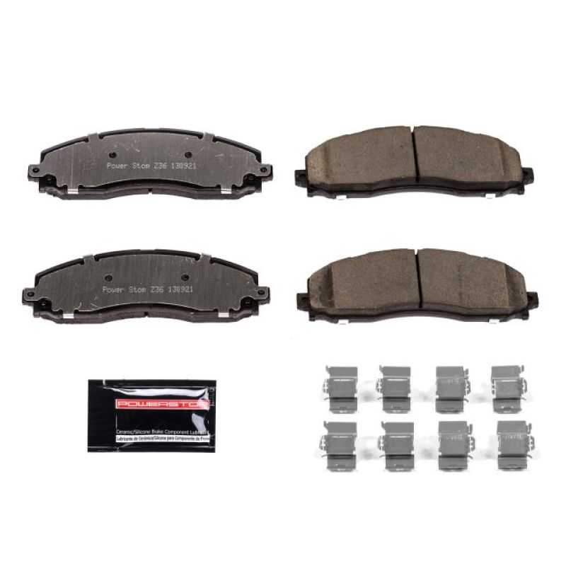 Power Stop 13-19 Ford F-250 Super Duty Rear Z36 Truck &amp; Tow Brake Pads w/Hardware