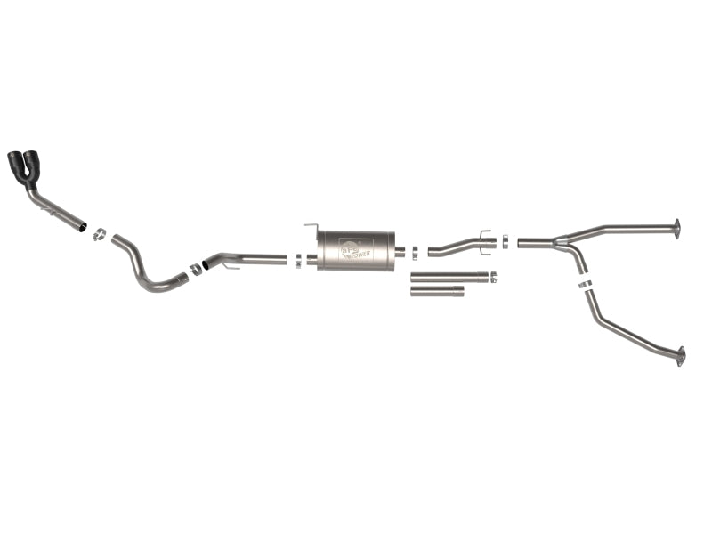 aFe 2022 Toyota Tundra V6-3.5L (tt) Vulcan Series 2.5in to 3in 304 SS Cat-Back Exhaust w/ Black Tip