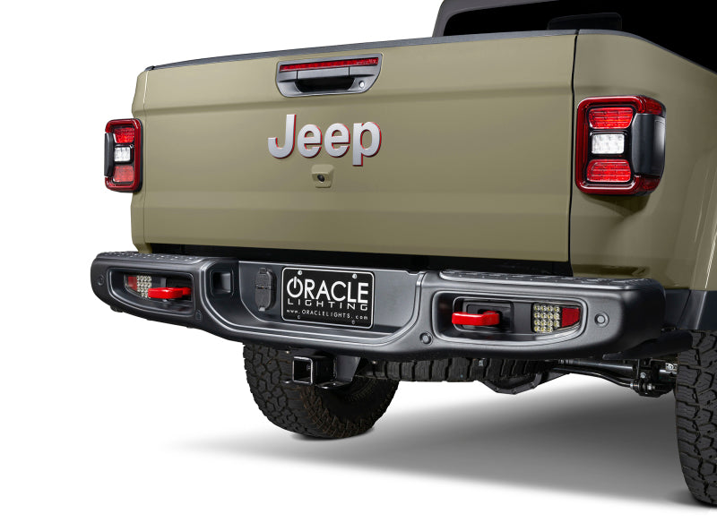 Oracle Rear Bumper LED Reverse Lights for Jeep Gladiator JT w/ Plug &amp; Play Harness - 6000K