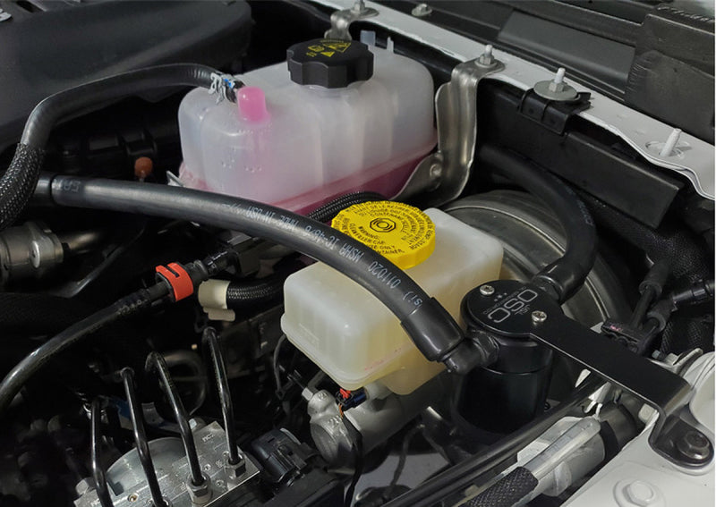 J&amp;amp;L 18-23 Jeep Wrangler JL 3.6L Driver Side Oil Separator 3.0 - Black Anodized