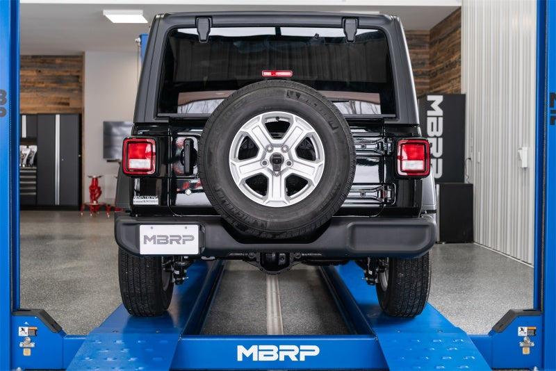 MBRP 18-20 Jeep Wrangler JL 2.5in Single Rear Exit Cat Back Exhaust - T304