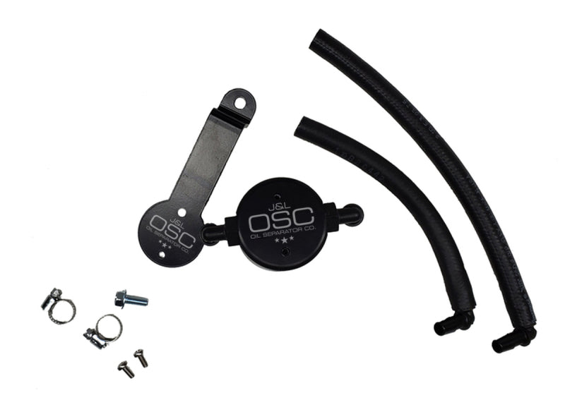 J&amp;amp;L 16-23 Toyota Tacoma 3.5L Driver Side Oil Separator 3.0 - Black Anodized