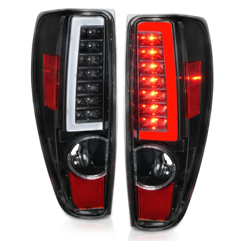 ANZO 2004-2012 Chevrolet Colorado/ GMC Canyon LED Tail Lights w/ Light Bar Black Housing