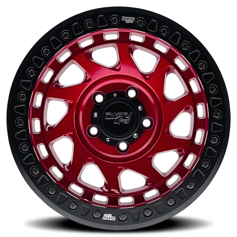 Dirty Life 9313 Enigma Race 17x9 / 5x127 BP / -38mm Offset / 78.1mm Hub Crimson Candy Red Wheel