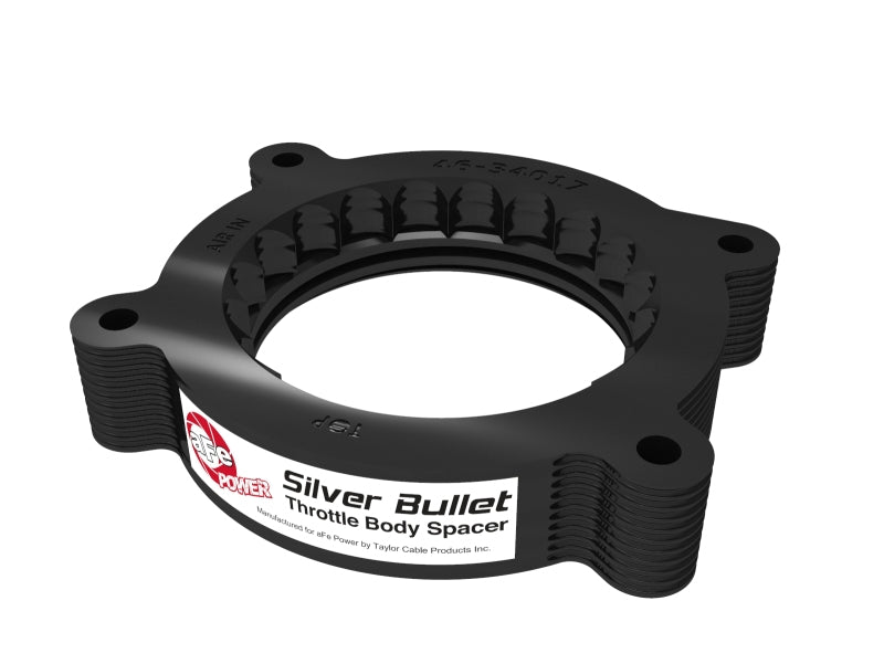 aFe 2020-22 Vette C8 Silver Bullet Aluminum Throttle Body Spacer / Works With Factory Intake Only - Blk