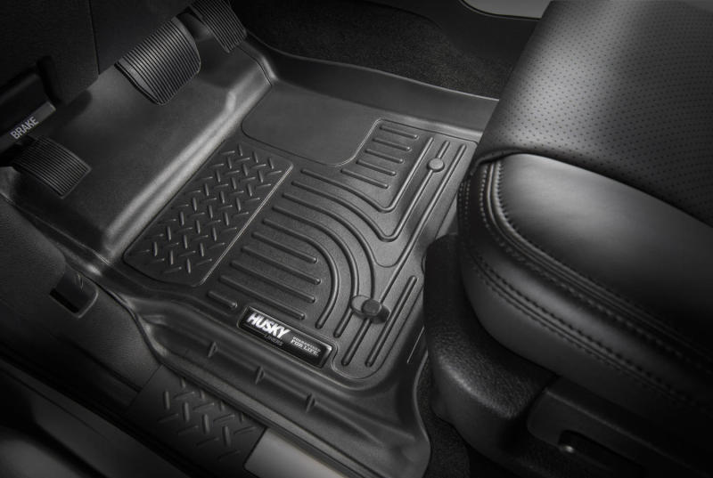 Husky Liners 2021 Ford Bronco 4 Door Weatherbeater Front &amp; 2nd Seat Floor Liners - Black