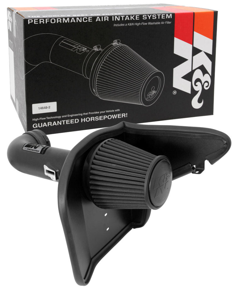 K&amp;N 10-13 Chevy Camaro 6.2L V8 Black Performance Intake Kit