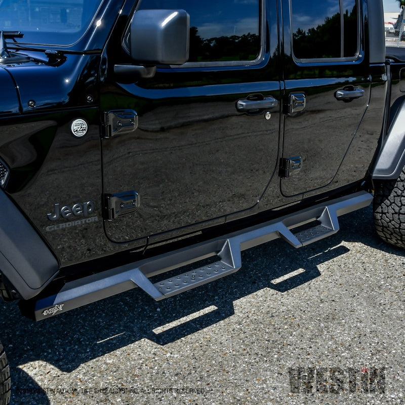 Westin 2020-2022 Jeep Gladiator HDX Drop Nerf Step Bars - Textured Black