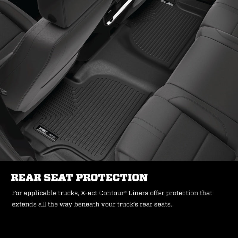Husky Liners 14-18 Chevrolet Silverado Crew Cab X-Act Contour Front &amp; Second Seat Floor Liners