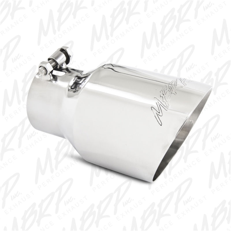 MBRP Universal Tip 4.5in O.D. Dual Wall Angled 3in inlet 8in length T304