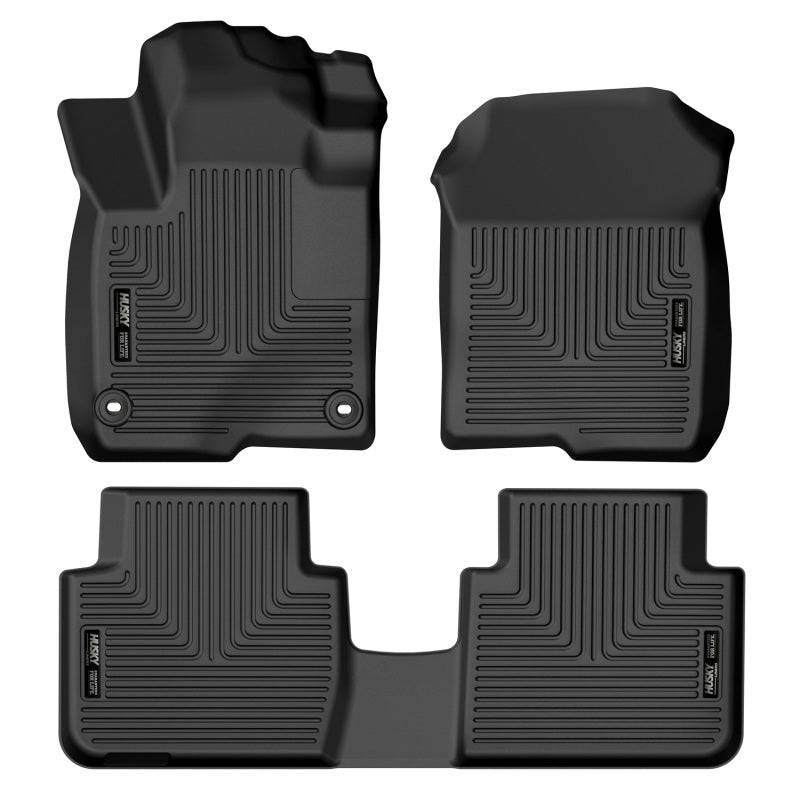 Husky Liners 2023 Honda HR-V WeatherBeater Front &amp; 2nd Row Seat Floor Liners - Black