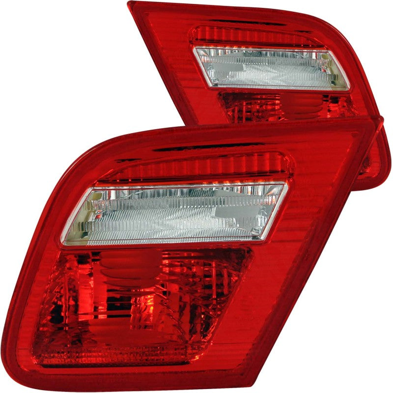 ANZO 2000-2003 BMW 3 Series E46 Taillights Red/Clear - Inner