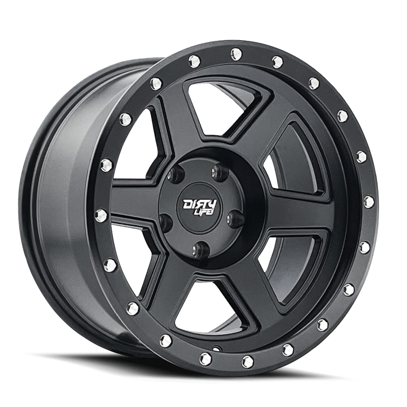 Dirty Life 9315 Compound 17x9 / 5x127 BP / -12mm Offset / 78.1mm Hub Matte Black Wheel