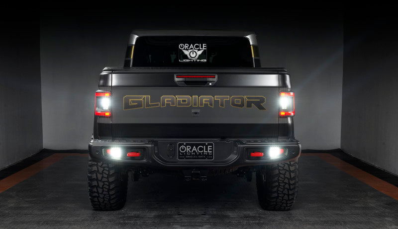 Oracle Rear Bumper LED Reverse Lights for Jeep Gladiator JT w/ Plug &amp; Play Harness - 6000K