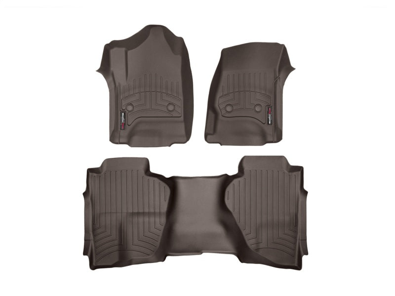 WeatherTech 2014+ Chevrolet Silverado Cocoa Front &amp; Rear Floorliners