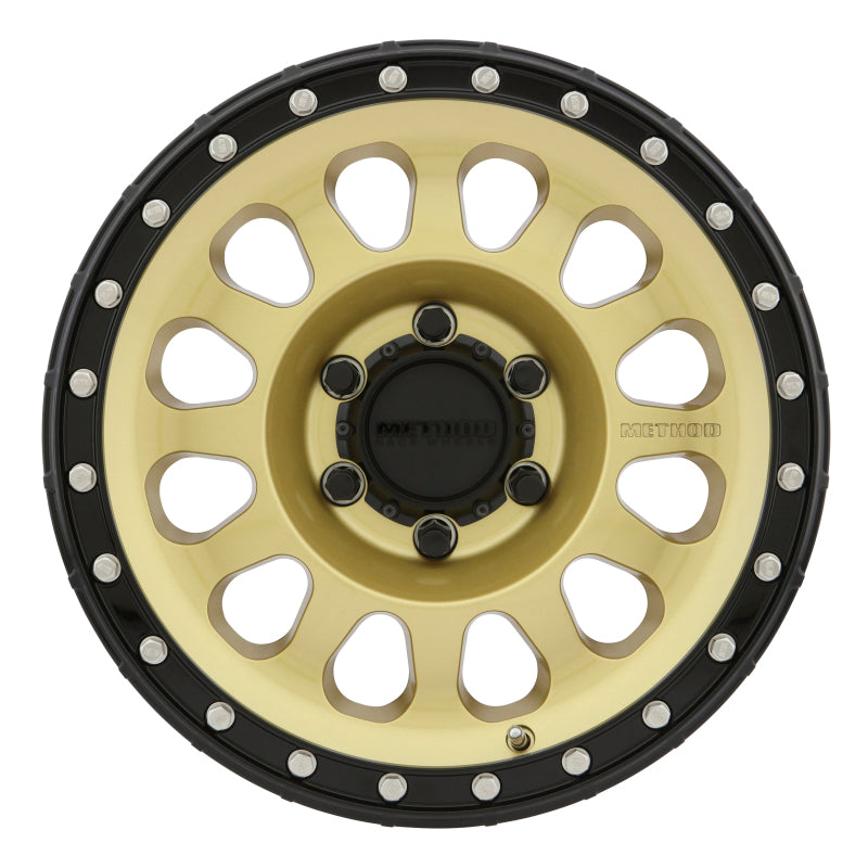 Method MR315 17x9 -12mm Offset 6x5.5 106.25mm CB Gold/Black Street Loc Wheel