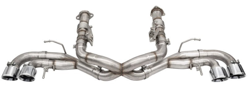 CORSA 2020-2022 Corvette C8 3in Xtreme Cat-Back Exhaust 4.5in Pol Quad Tips - Integrates stock AFM Valve