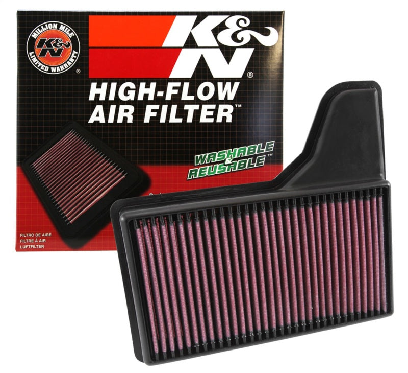K&amp;N Replacement Panel Air Filter for 2015 Ford Mustang 2.3L L4/3.7L V6/5.0L V8