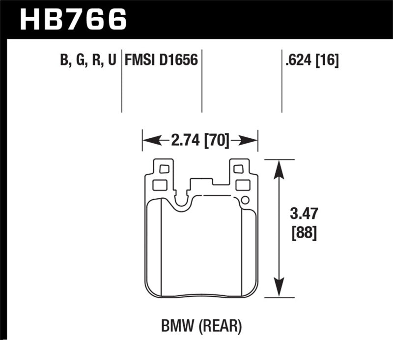 Hawk 14-20 BMW 2-Series / 12-18 BMW 3-Series HP+ Street Rear Brake Pads