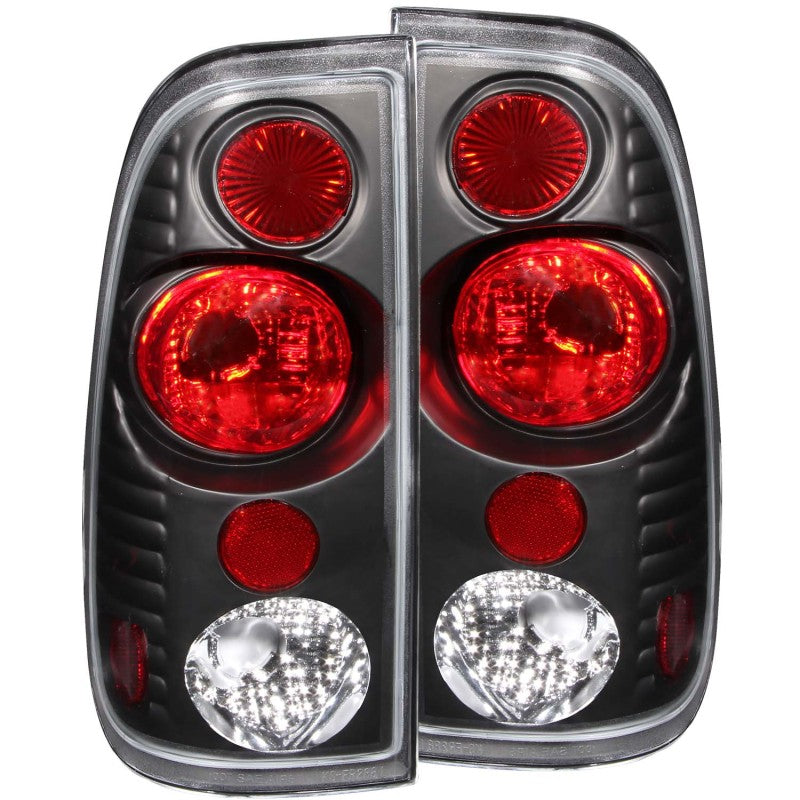 ANZO 1997-2003 Ford F-150 Taillights Black G2 (Does Not Fit Super Crew Models)