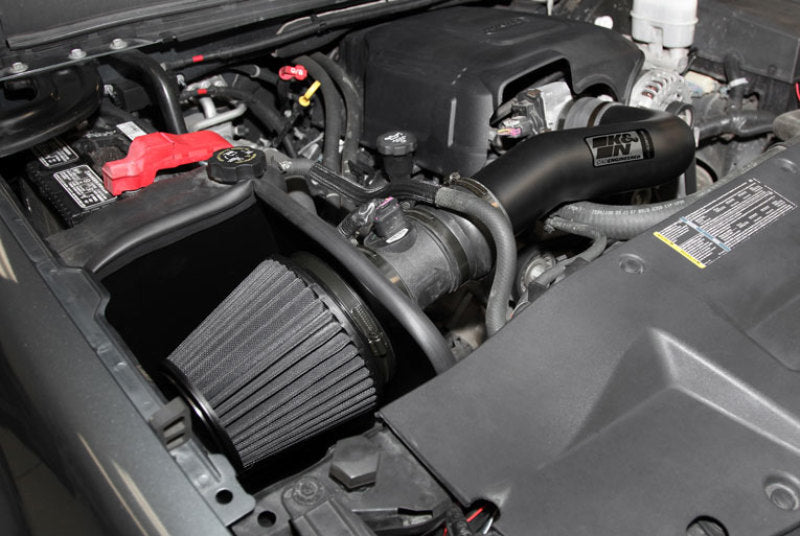 K&amp;N 07-08 Chevy Silverado 1500 4.8L/5.3L V8 / 07-08 GMC Yukon 4.8L/5.3L V8 Black Perf Intake Kit