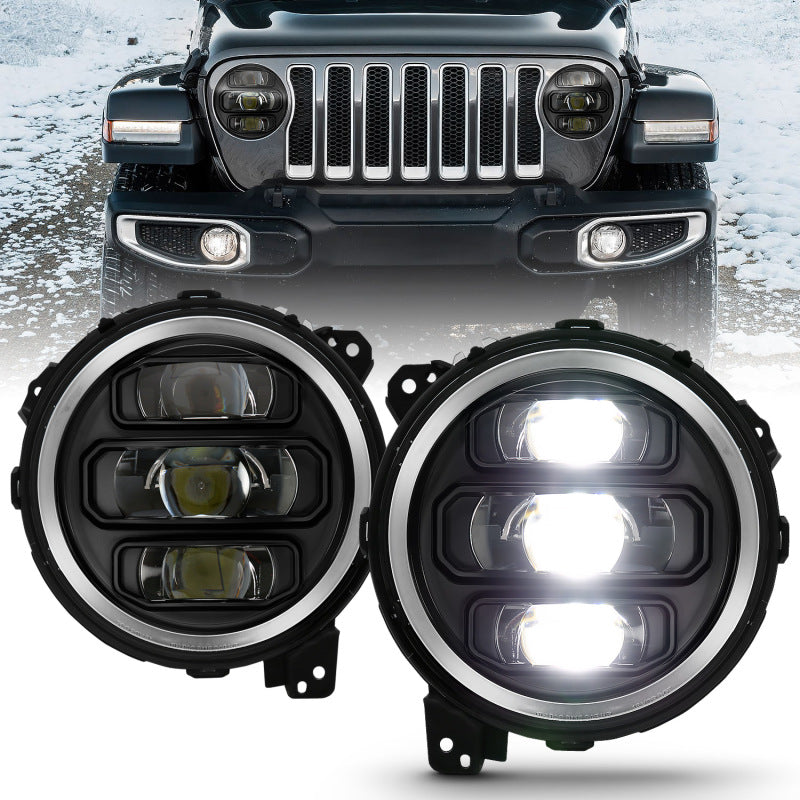 ANZO 2018-2021 Jeep Wrangler Full Led Projector H.L. Black
