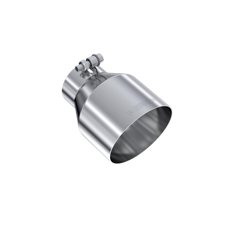 MBRP Universal T304 Stainless Steel Tip, 3in ID / 5in OD Out / 6.5in Length / Angle Cut  Single Wall